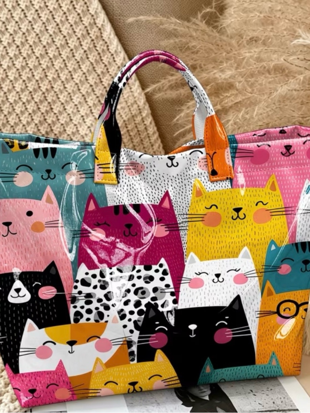 CATS, CATS AND MORE CATS #2! PVC Tote ~by GECKO